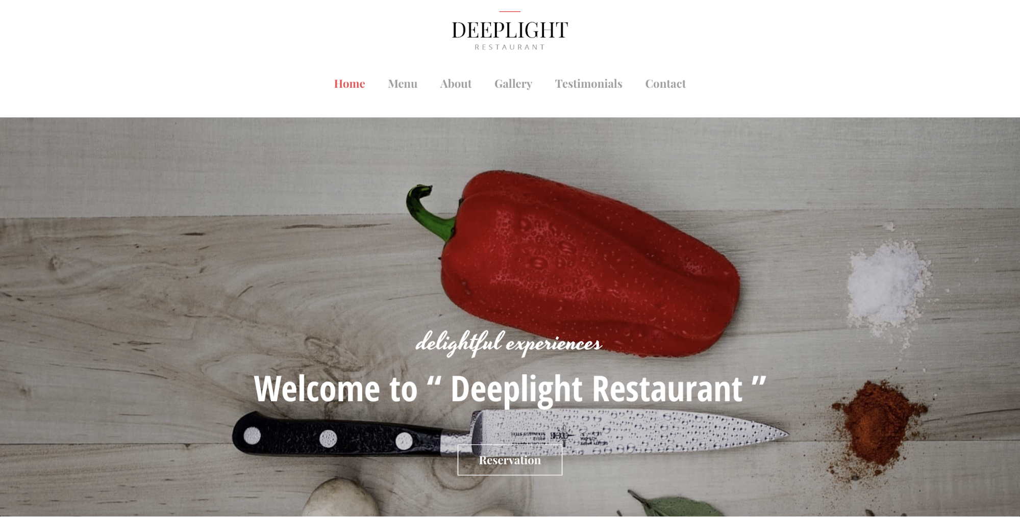 deeplight restaurant starter templates