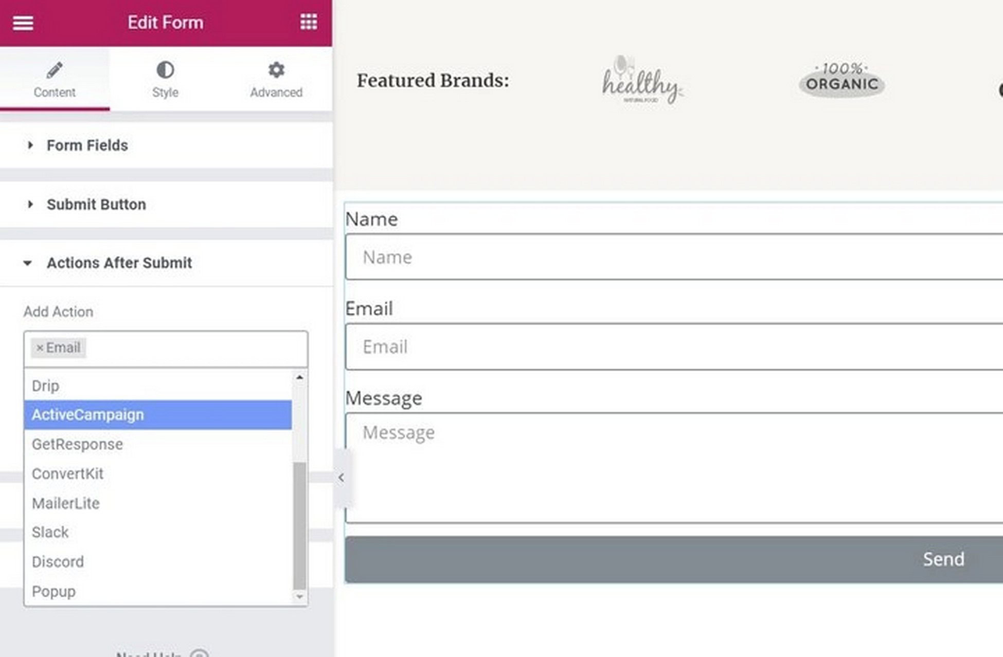 Flexible Form Widget