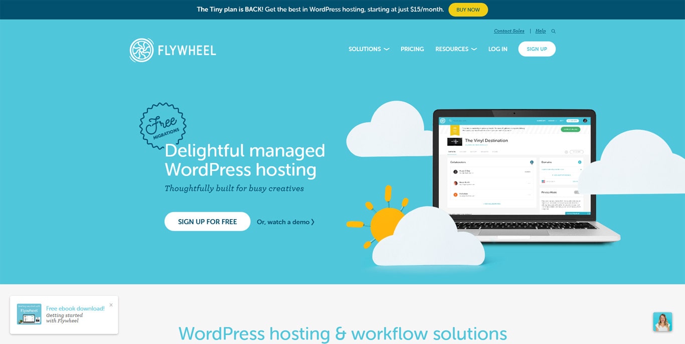 FlyWheel homepage