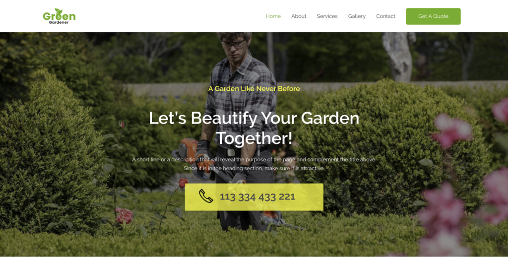gardening and landscaping astra starter site