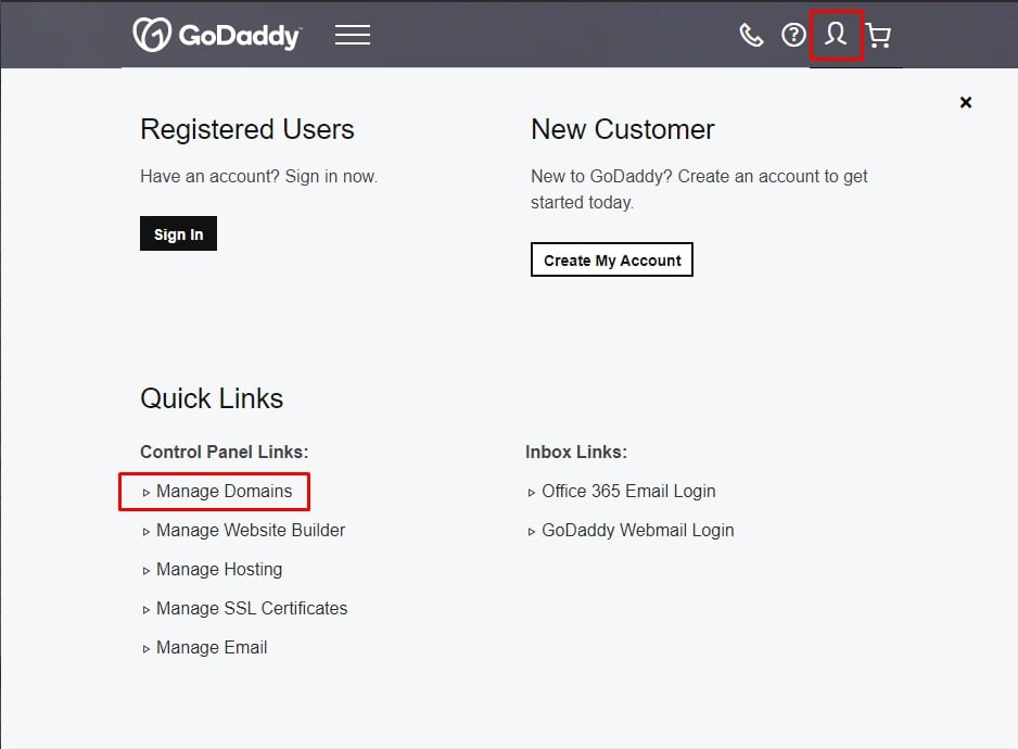 Managing domains with GoDaddy