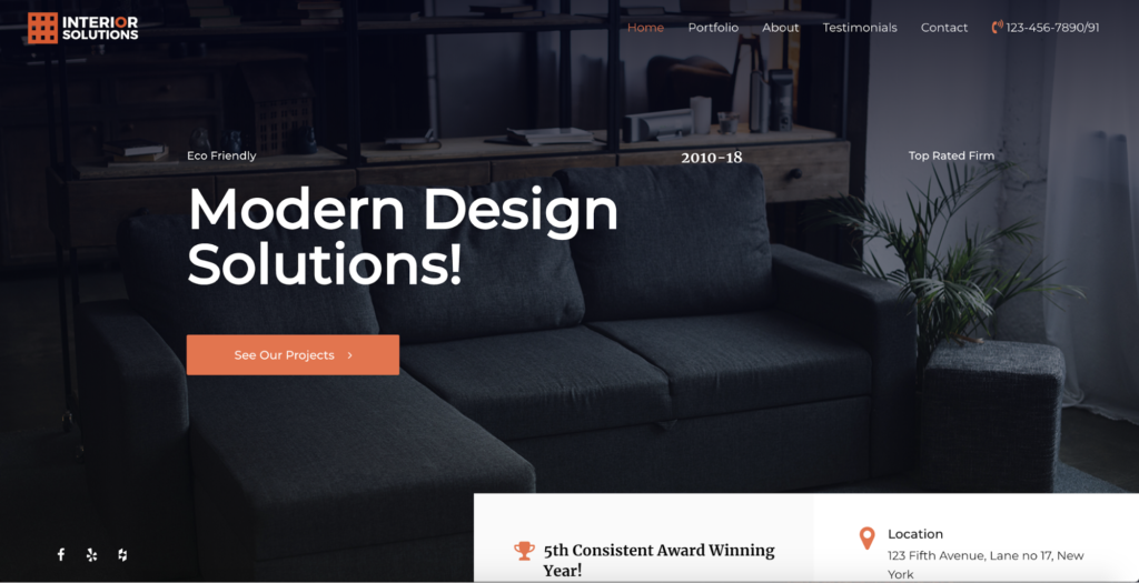 interior design astra starter site