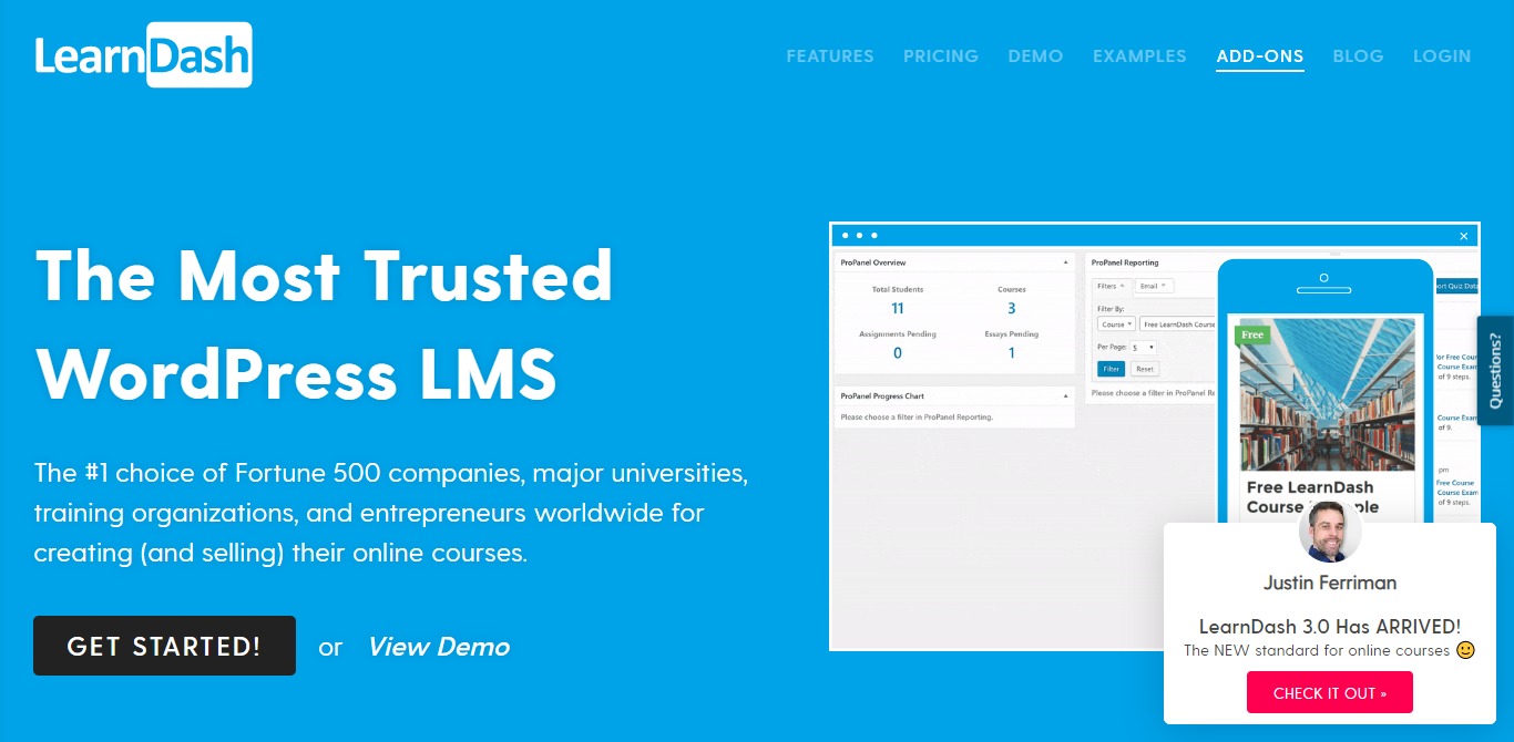 Home Page di LearnDash