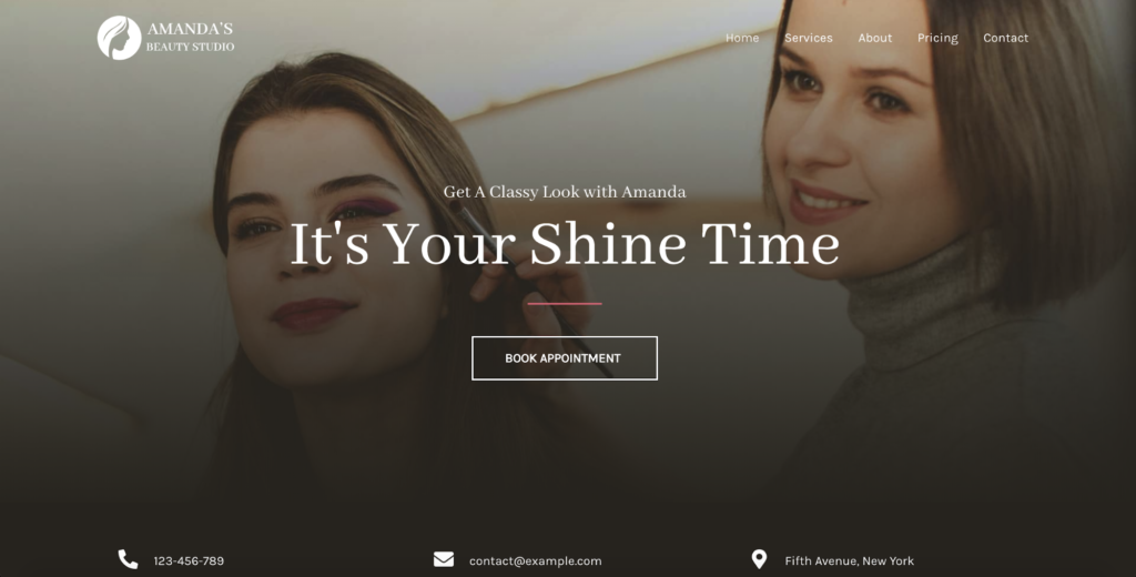 makeup artist studio astra starter site