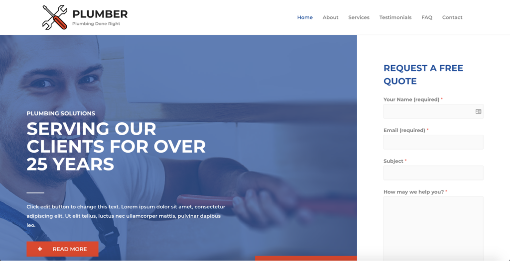 plumber astra starter site