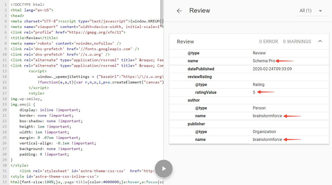 Validating added schema