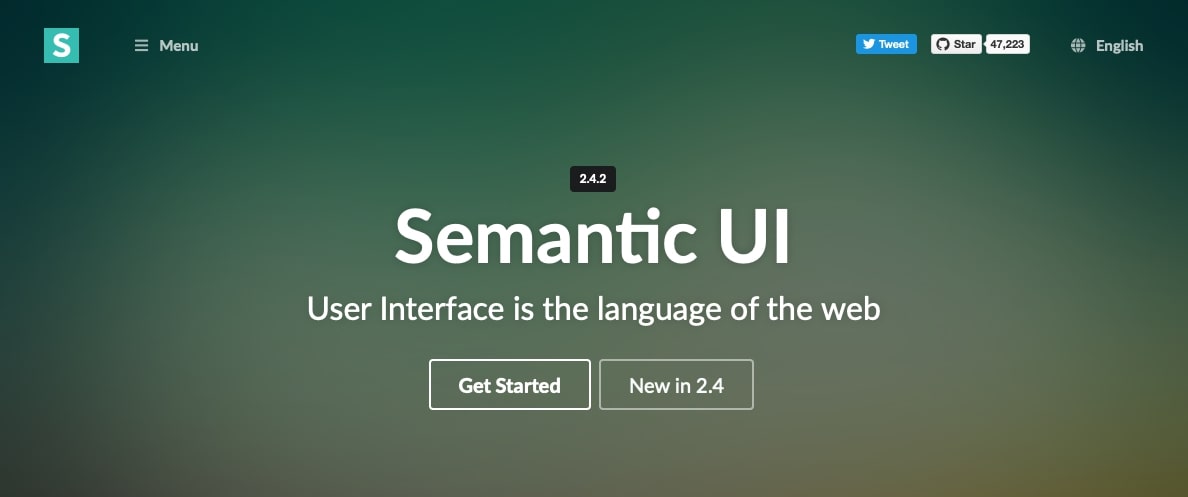Semantic UI homepage