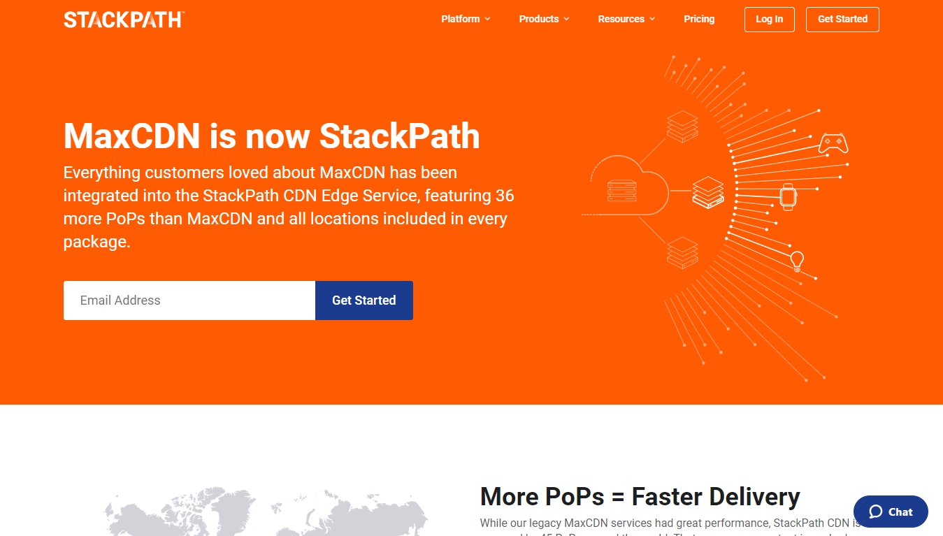 stackpath cdn homepage screenshot