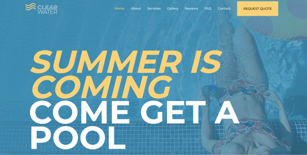 swimming pool services astra starter site