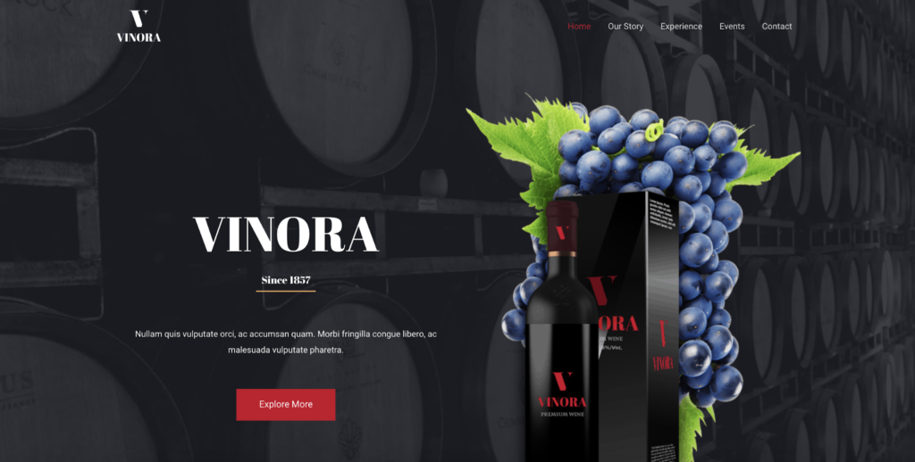winery astra starter site