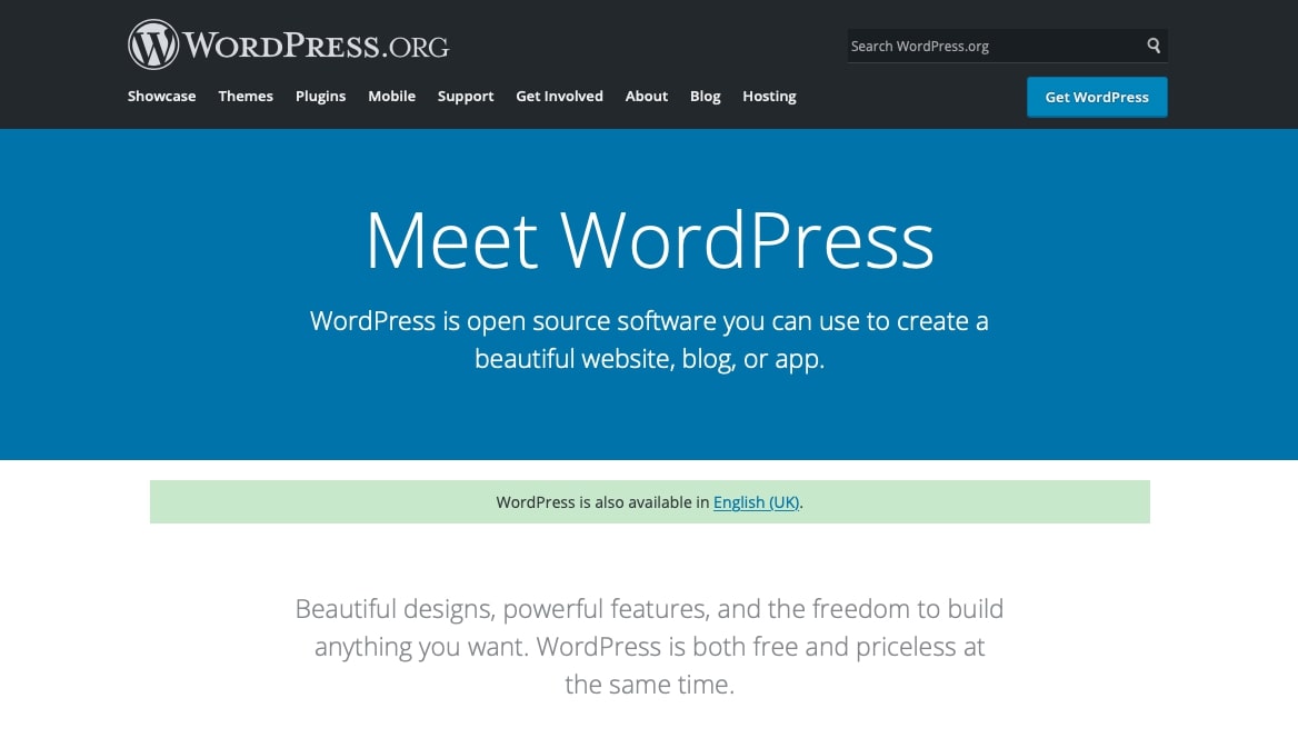 WordPress.org 主页