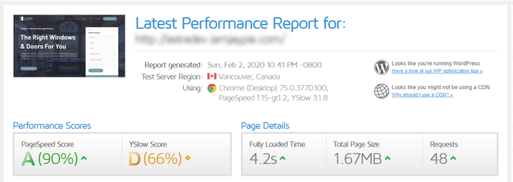 WordPress Performance Myths — What You Need To Know 2 speedtest results after wp super cache installed