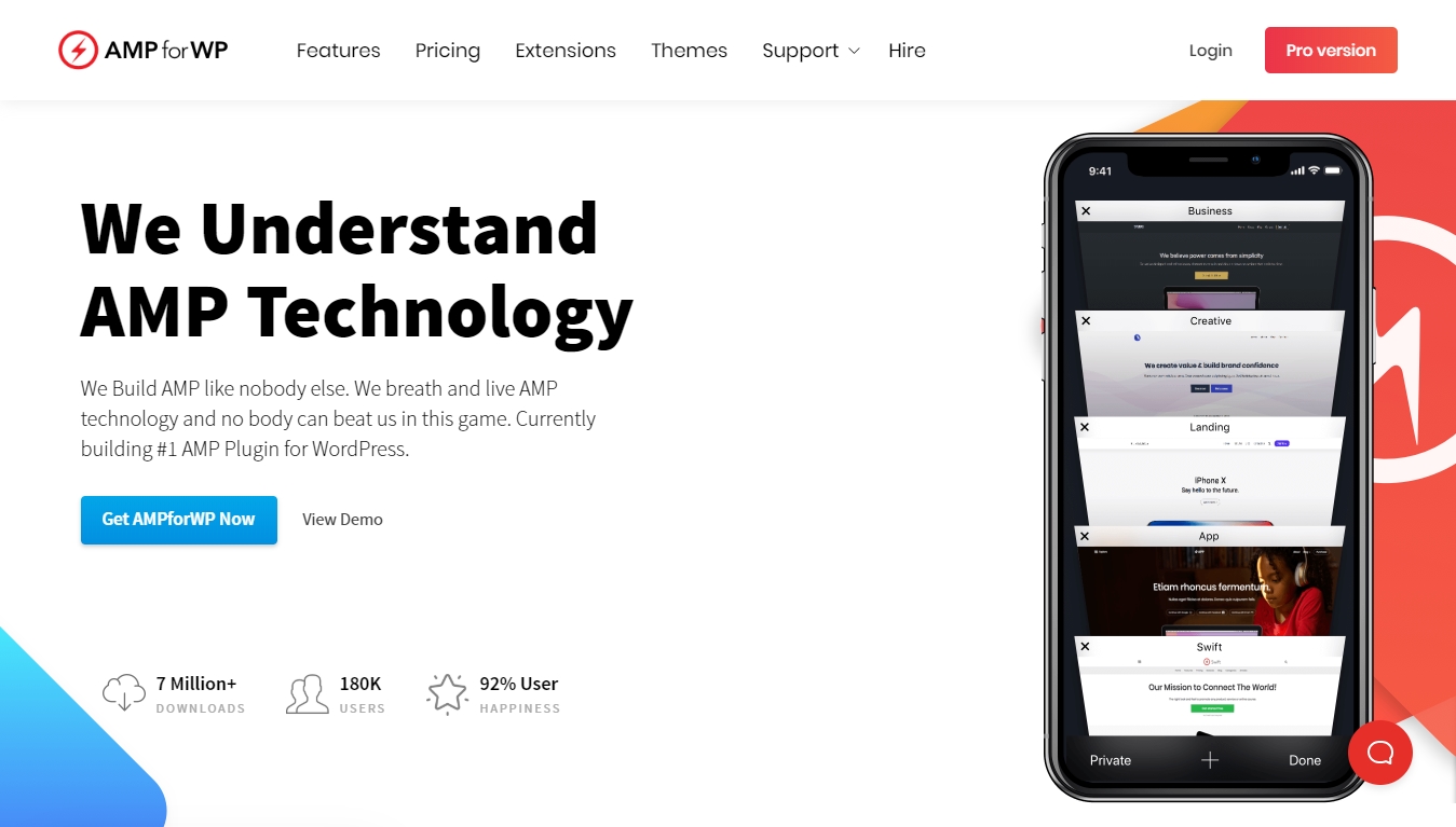 AMP for WP download page