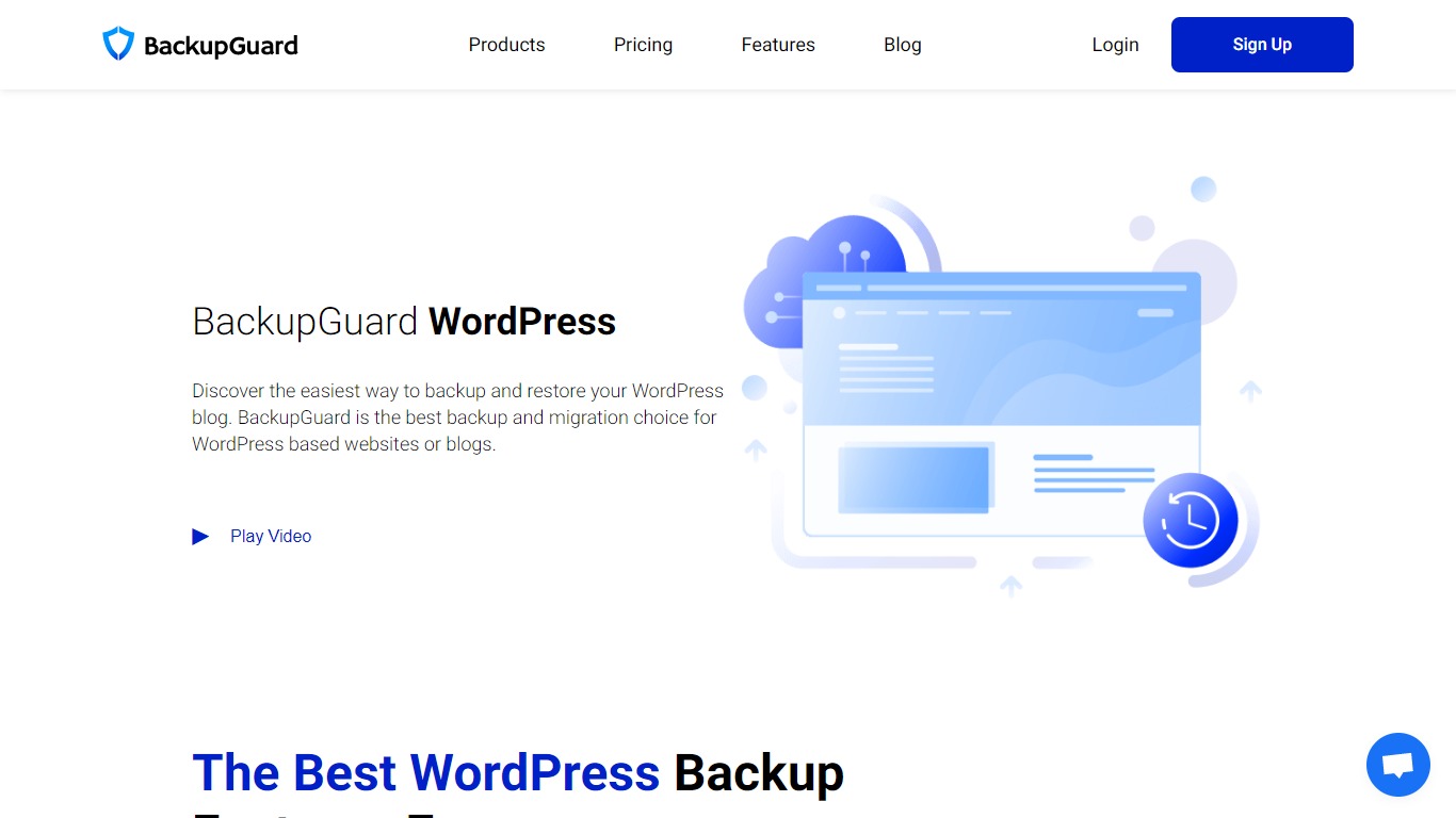 Backup Guard homepage screenshot