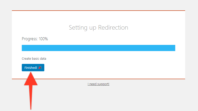 Finishing the setup for the Redirection plugin