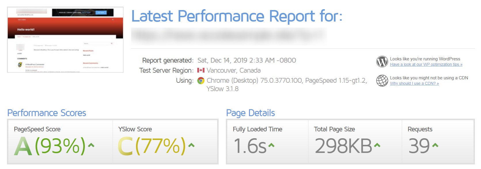 NewsMag speedtest results