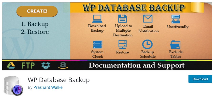 WP Database Backup WordPress plugin