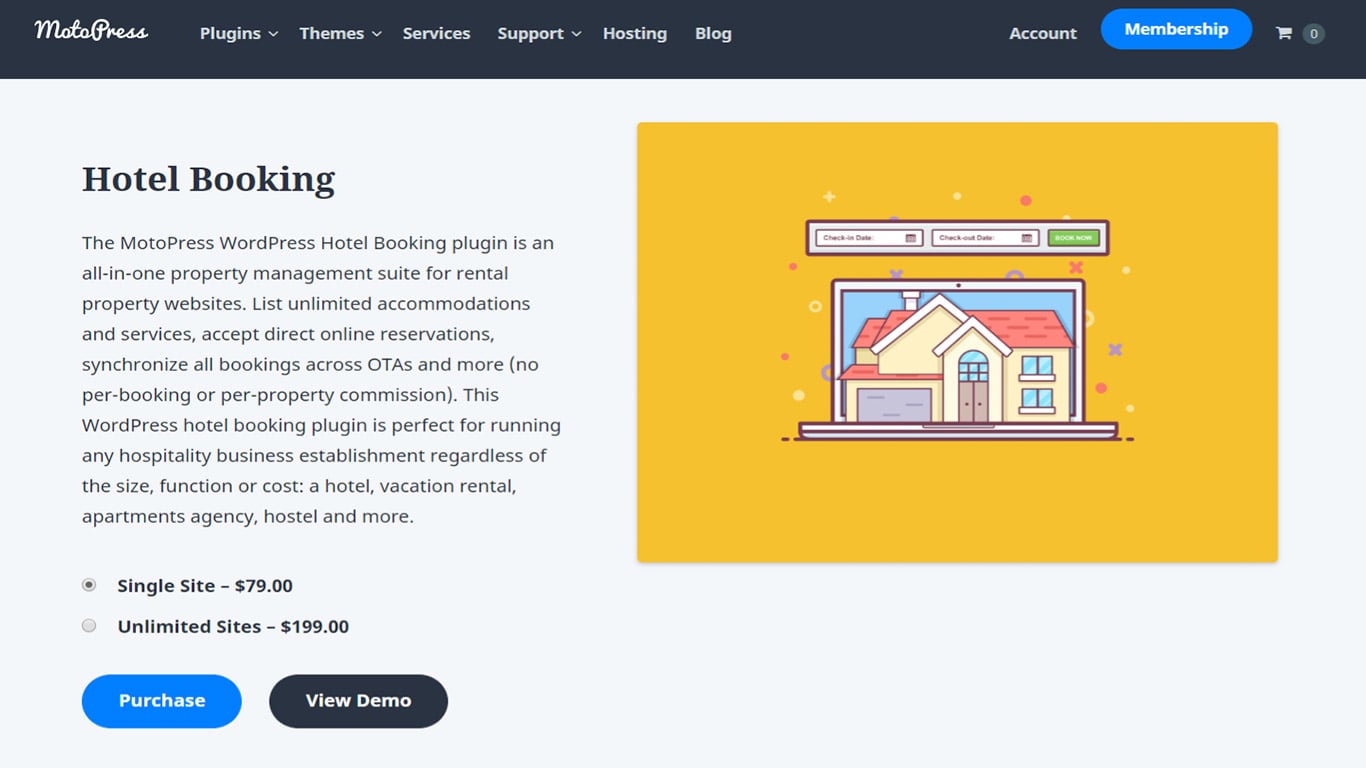 A booking plugin made for hotels.