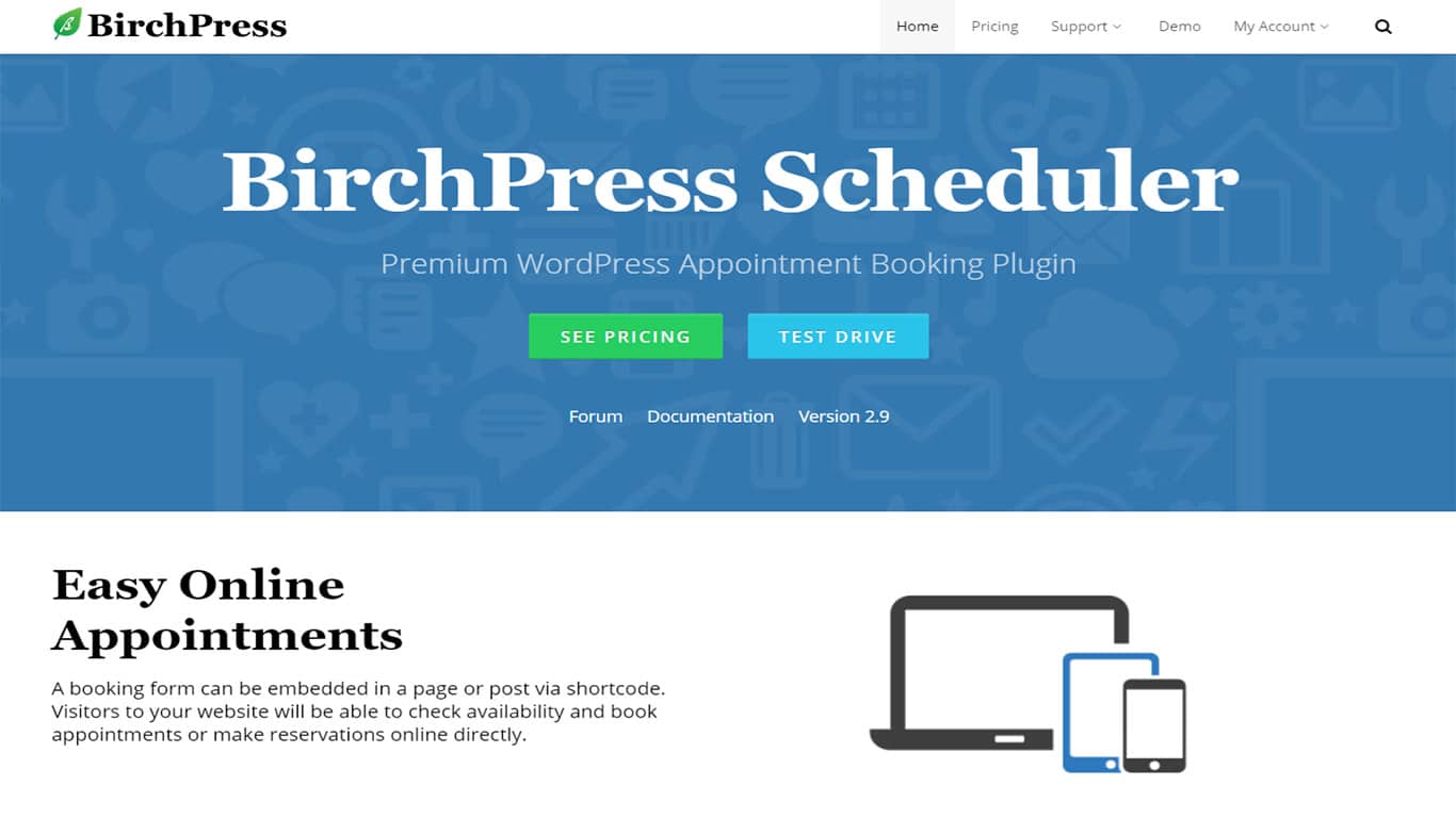 BirchPress lets users create easy forms for booking pages and posts.
