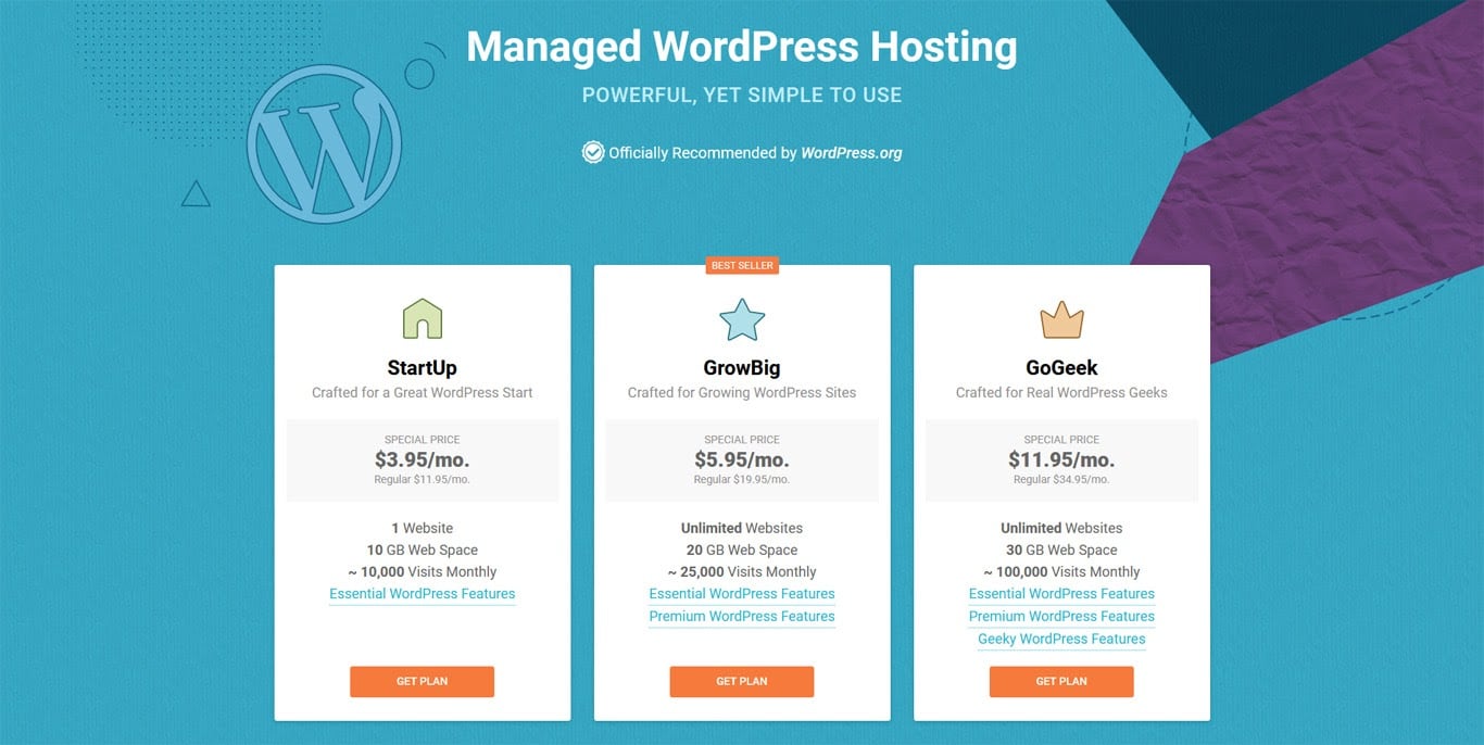 SiteGround pricing image