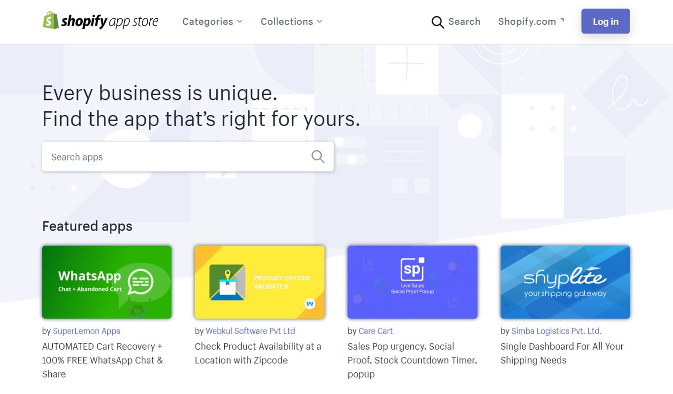 Shopify App store