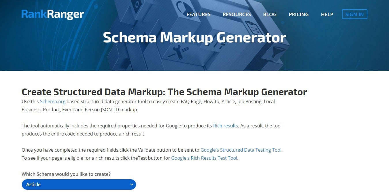 schema markup generator google