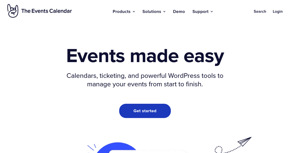 The events calendar homepage