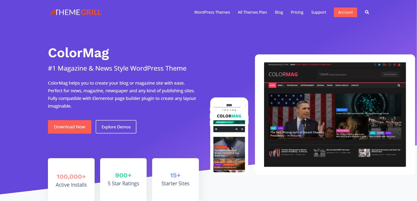 Colormag theme site image