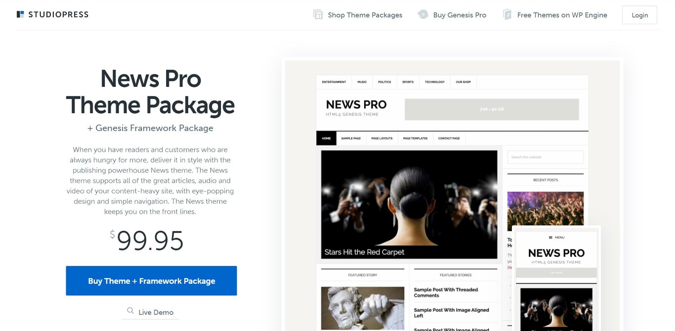 News Pro theme site image