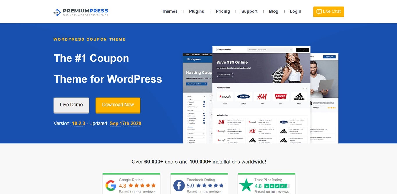 Coupon premiumpress theme demo