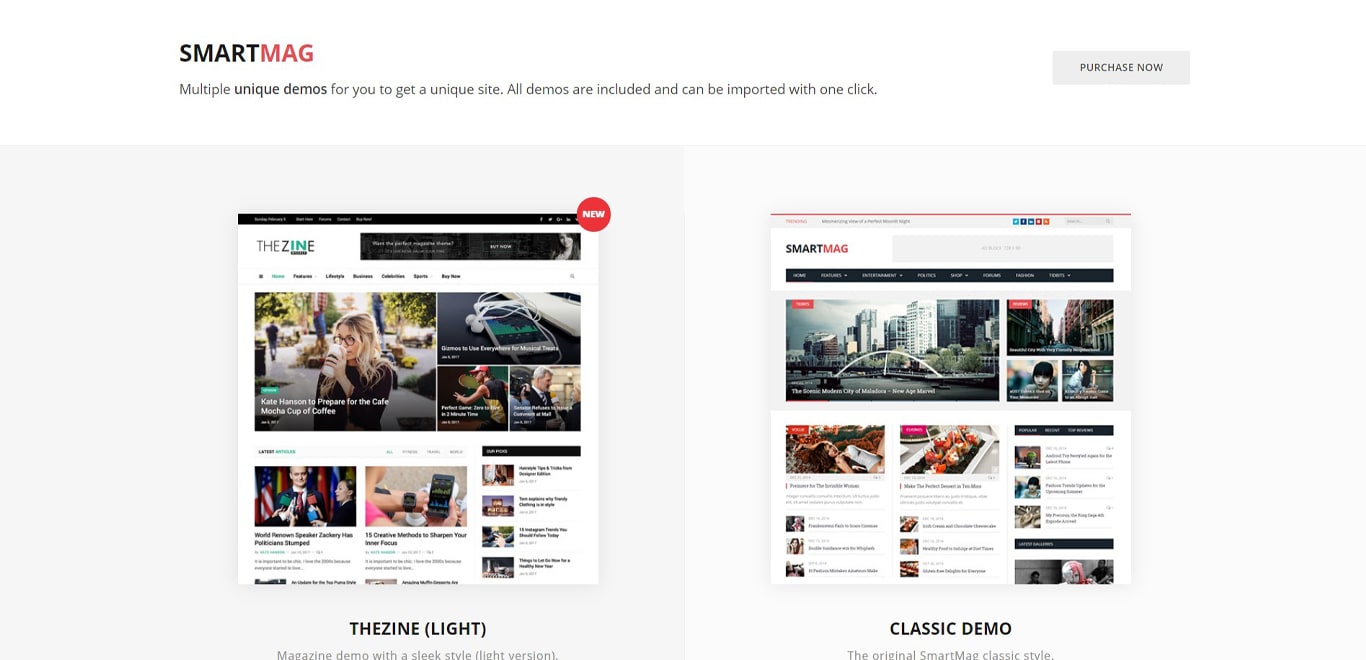 Smartmag theme site image