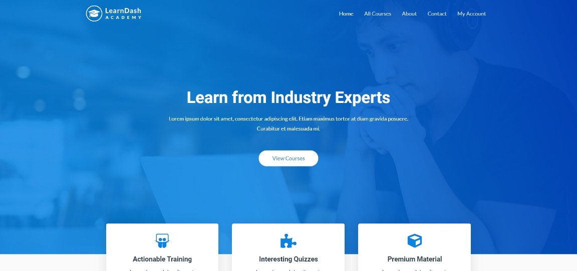 Astra LearnDash Academy demo site