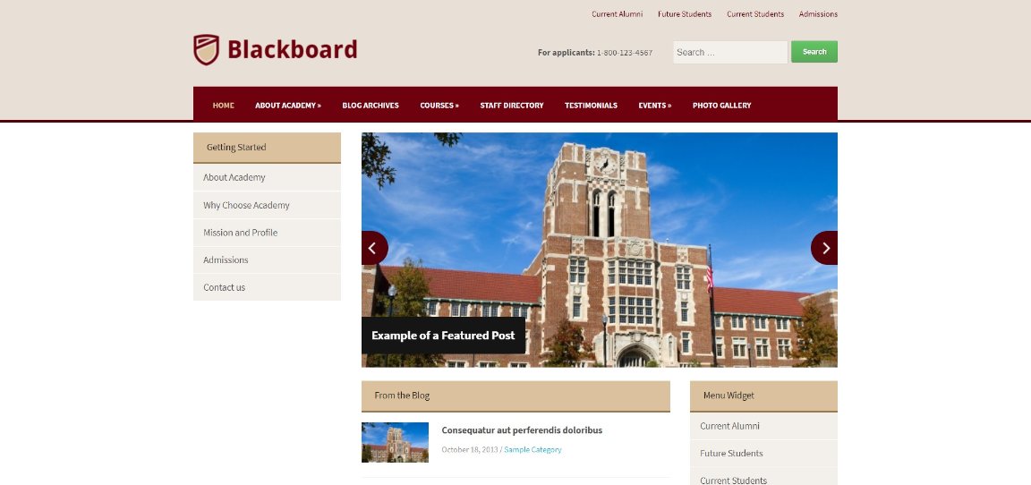 Blackboard demo site