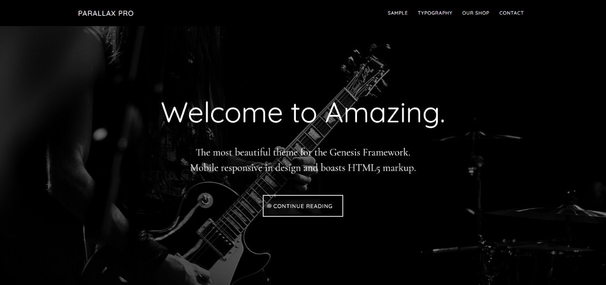 Parallax Pro studio press wordpress theme