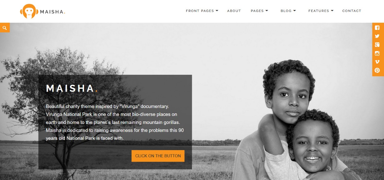 maisha theme demo site