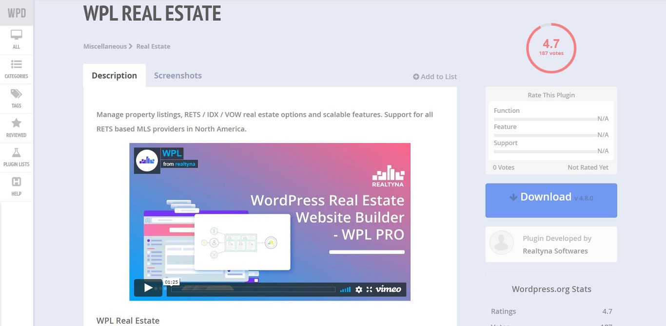 WPL real estate plugin image