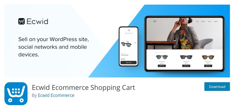 Ecwid Ecommerce shopping cart wordpress plugin