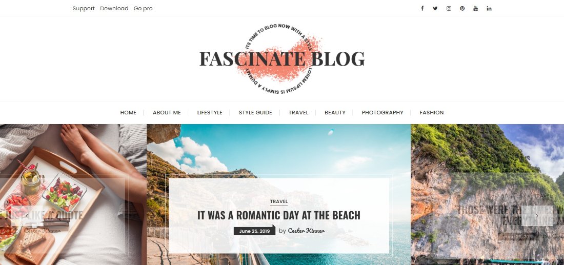 Fascinate Blog theme demo