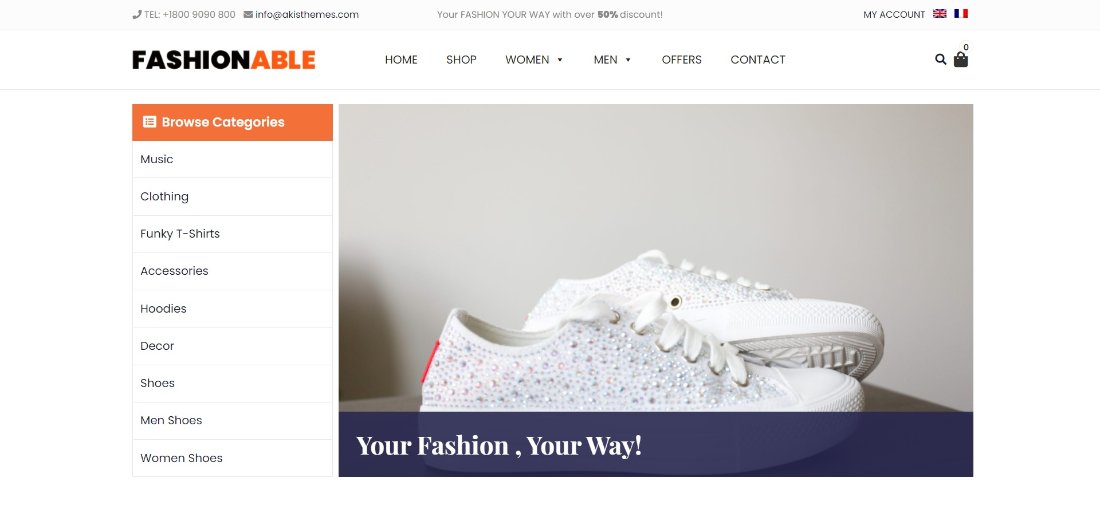 Fashionable Store wordpress theme