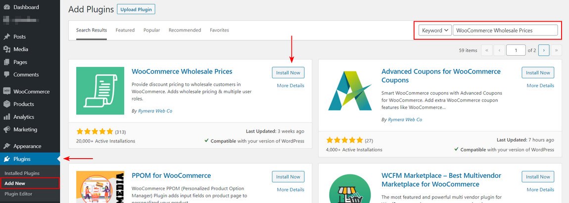 Woocommerce wholesale prices