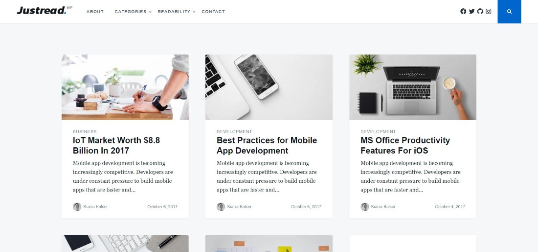Justread demo template