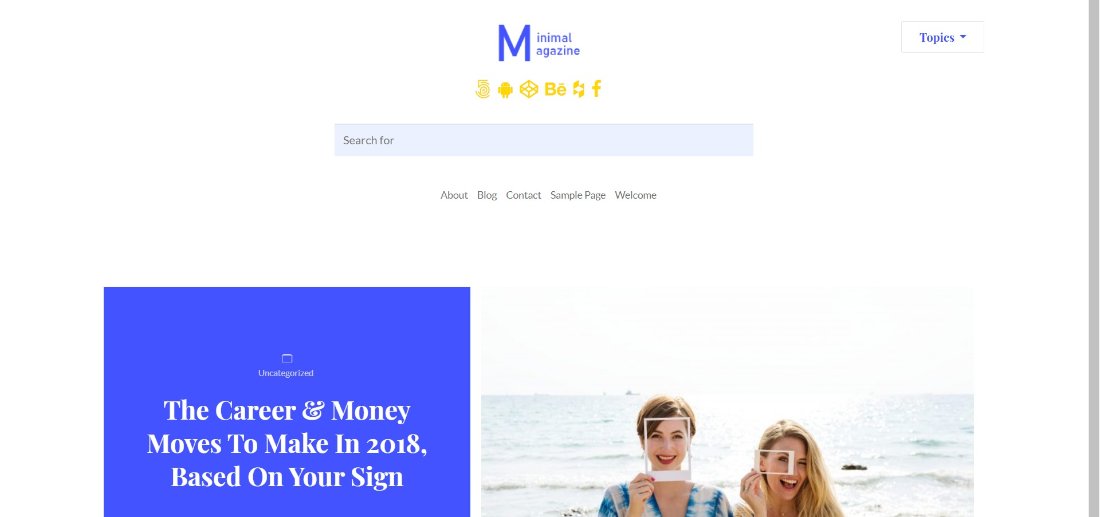 Minimal Magazine free demo site
