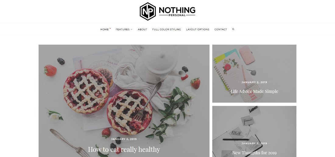 Nothing Personal plantilla gratuita para wordpress