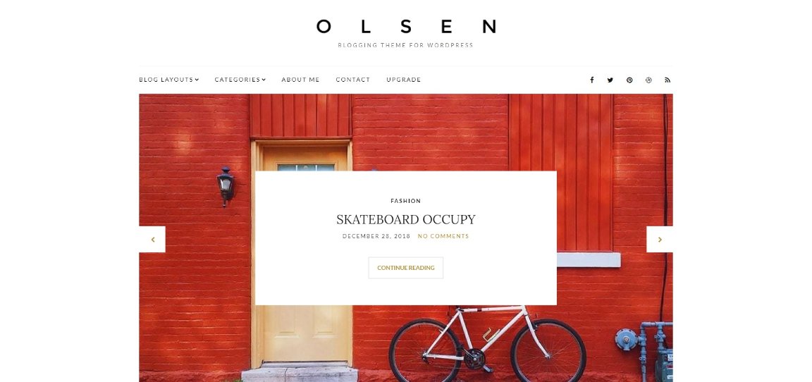 Olsen Light wordpress theme