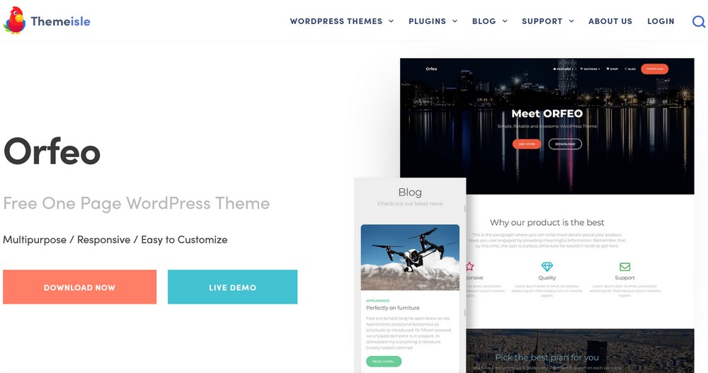 Orfeo Multi-Purpose WordPress Theme ThemeIsle