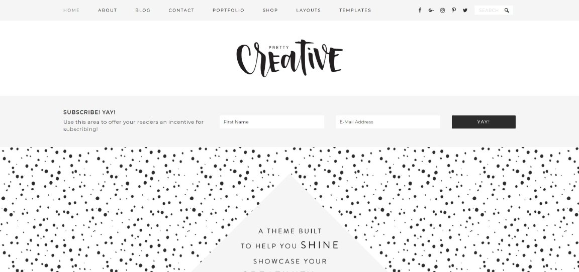 Pretty Creative WordPress Theme for Creatives