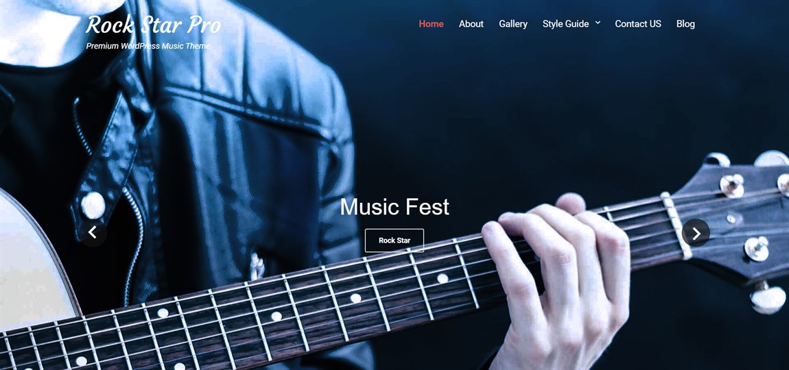 Rock Star Pro WordPress Music Theme
