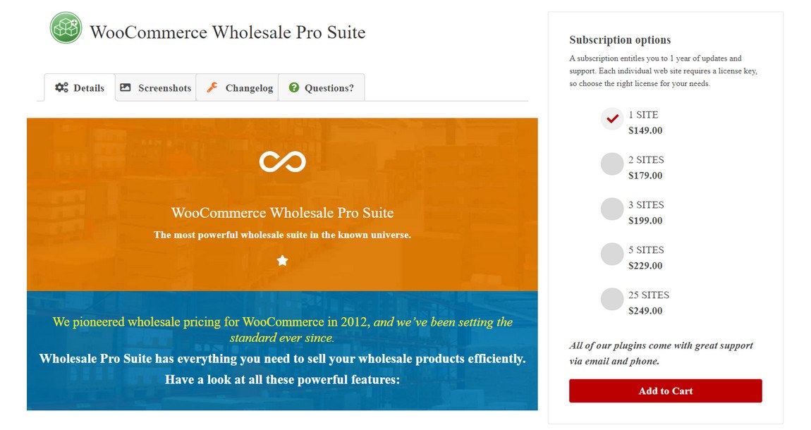 WooCommerce Wholesale Pro Suite plugin