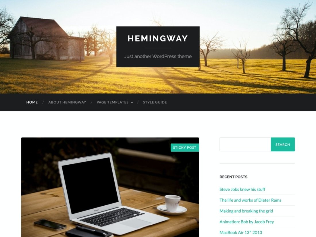 hemingway free theme