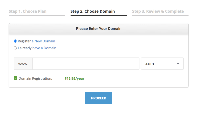 siteground choose domain